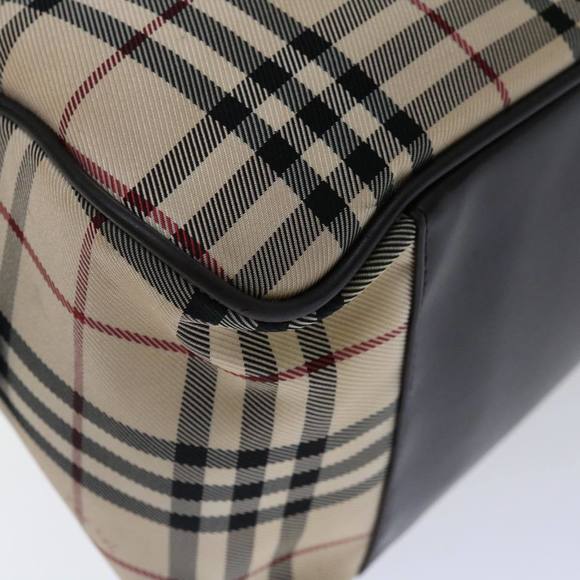 BURBERRY Nova Check Hand Bag Nylon Beige Auth mr097 - Picture 16 of 16